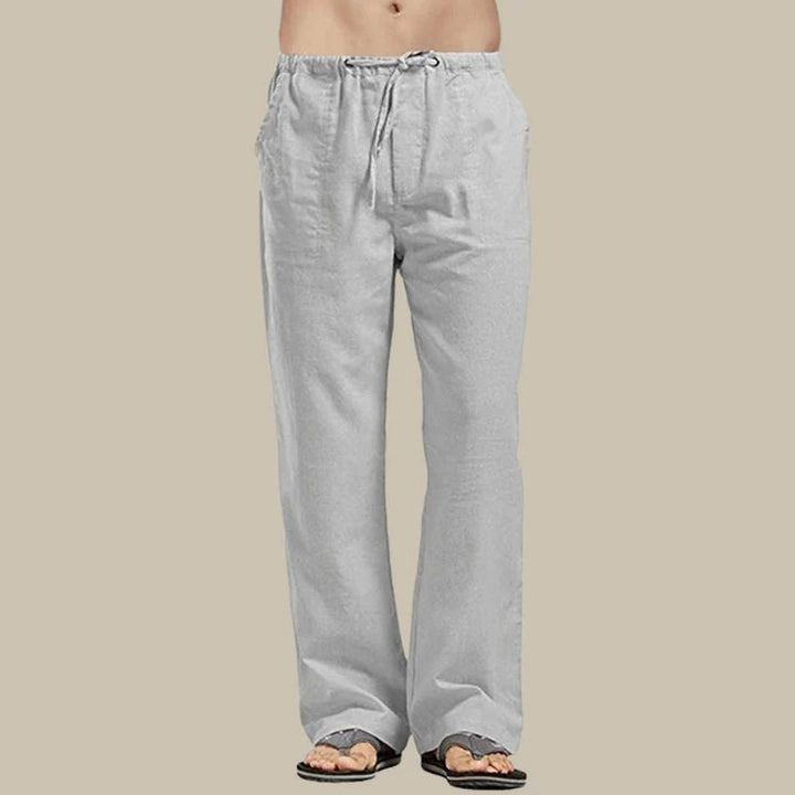 Levoire | Pantalons D'Été En Lin Pour Hommes Gris