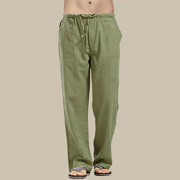 Levoire | Pantalons D'Été En Lin Pour Hommes Vert