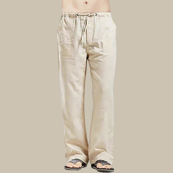 Levoire | Pantalons D'Été En Lin Pour Hommes Khaki