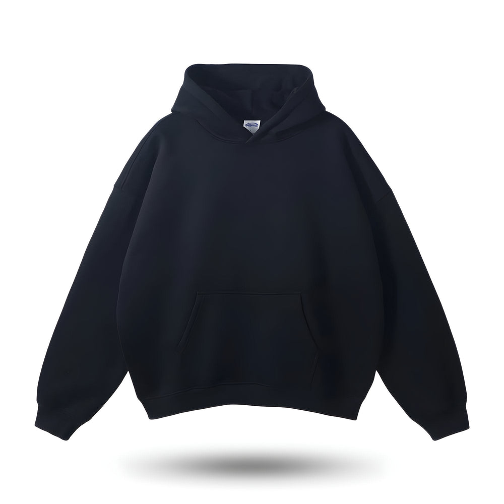 Levoire | Sweat À Capuche Gris Avec Poche Kangourou Pour Hommes Noir