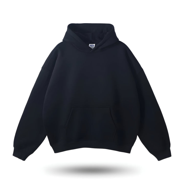Levoire | Sweat À Capuche Gris Avec Poche Kangourou Pour Hommes Noir
