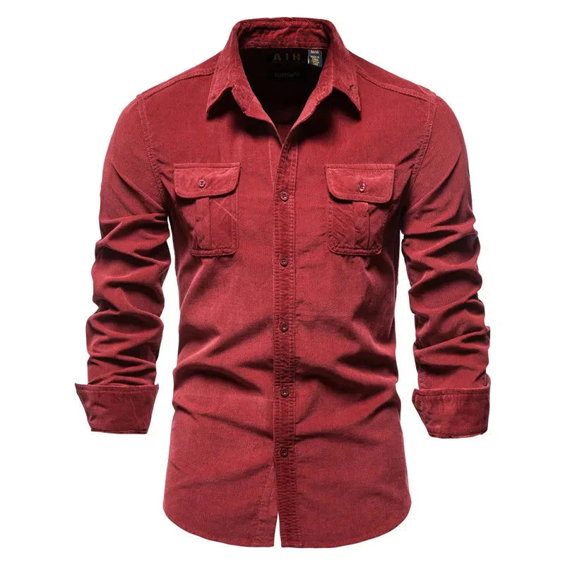 Levoire | Chemise En Coton Pour Hommes Rot