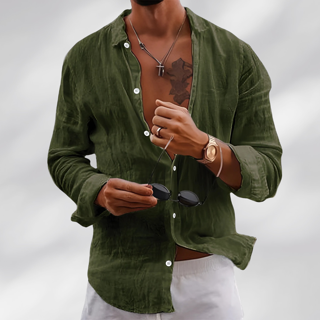 Levoire | Chemise en lin premium Vert