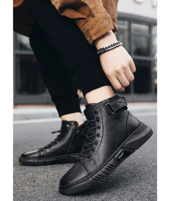 Levoire | Cuir Haut Top Baskets