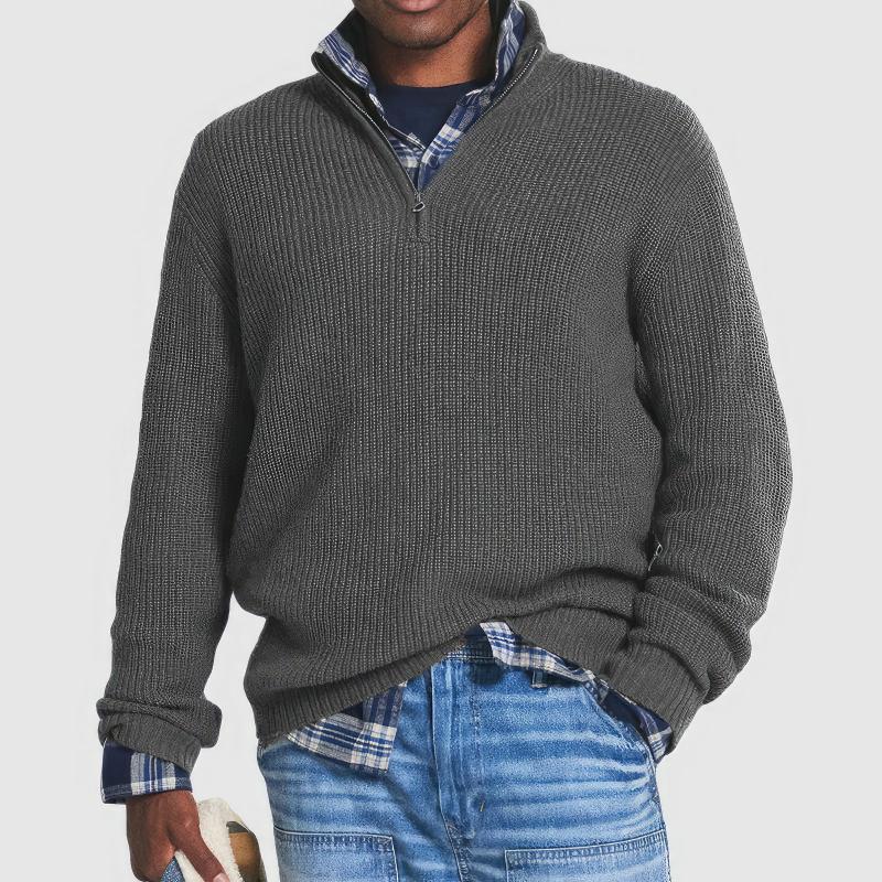 Levoire | Pull À Fermeture Éclair Pour Les Hommes Harmaa
