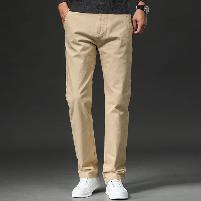 Levoire | Coupe Droite Coton Stretch Chino Beige