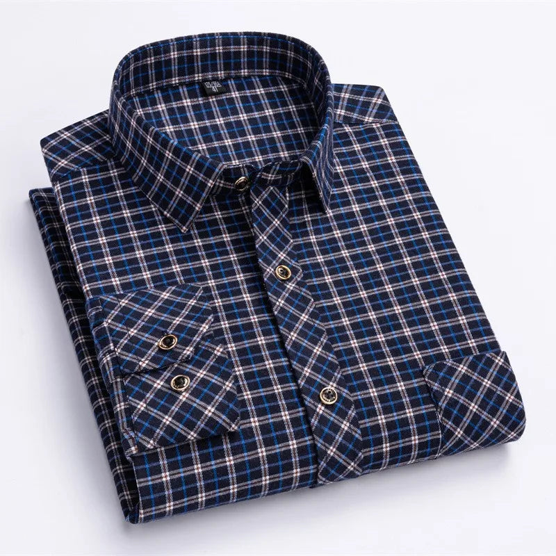Levoire | Chemise À Motifs Bleus marins et blancs à carreaux