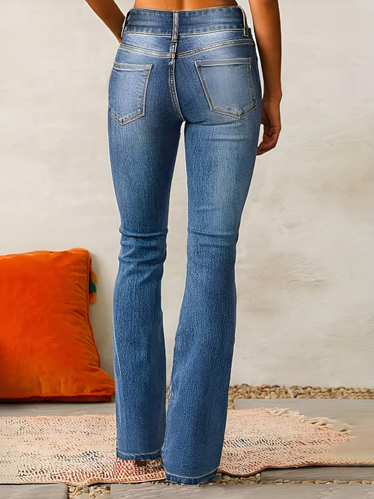 Levoire | Pantalons en denim taille haute et jambes larges