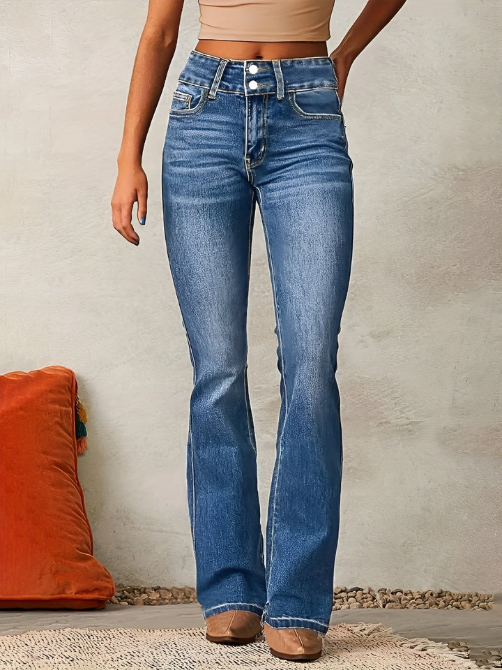 Levoire | Pantalons En Denim Taille Haute Et Jambe Large Bleu clair