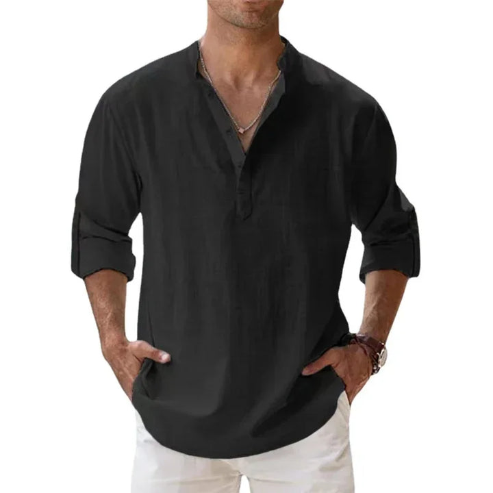 Levoire | Chemise En Lin Classique Noir