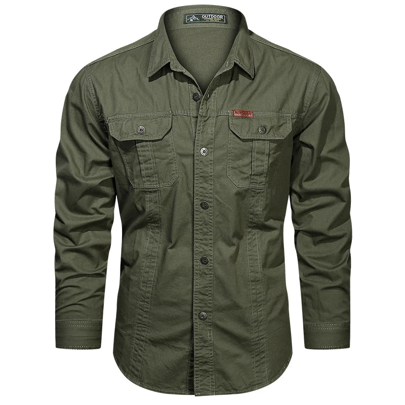 Levoire | T-Shirt En Coton De Printemps vert de l'armée