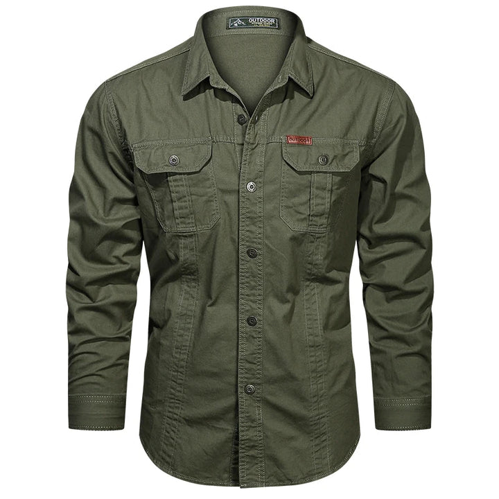 Levoire | T-Shirt En Coton De Printemps vert de l'armée