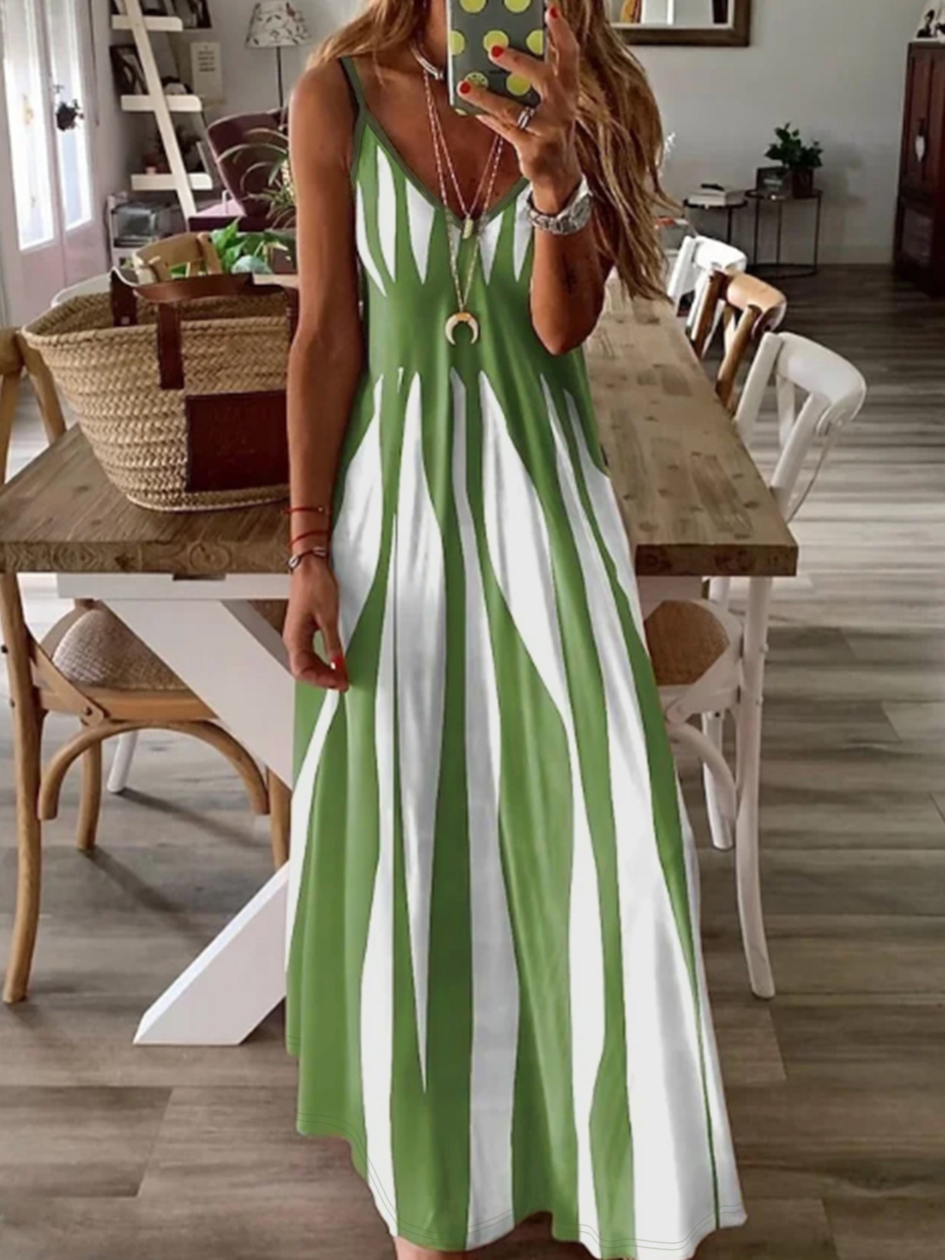 Levoire | Robe à bretelles spaghetti rayée