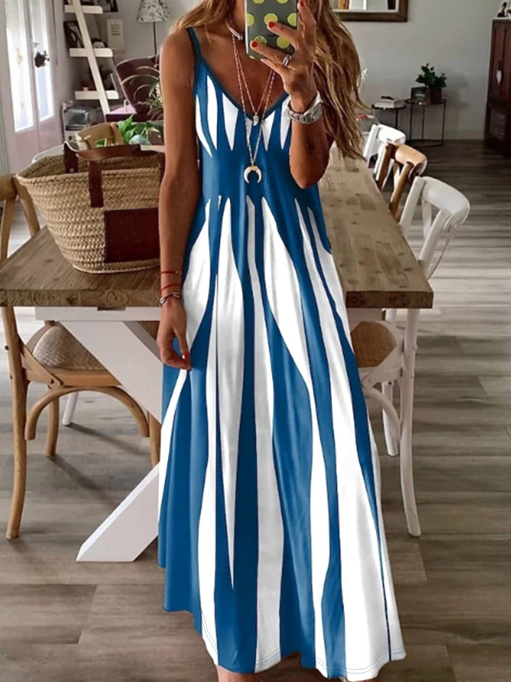 Levoire | Robe À Bretelles Spaghetti Rayée