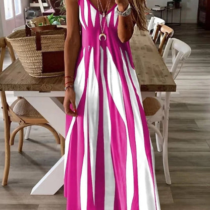 Levoire | Robe à bretelles spaghetti rayée Rosenrot