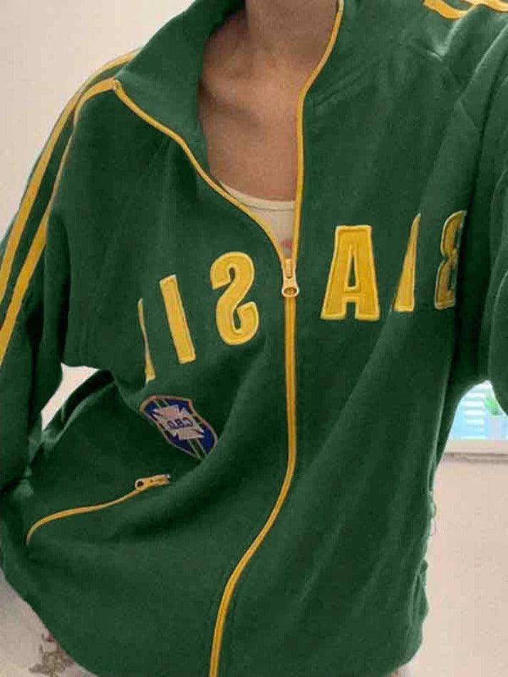 Levoire | Couleur Contrastante Broderie De Lettres Sweatshirt