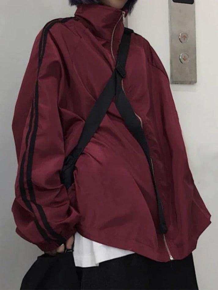 Levoire | Veste Zippée À Rayures Contrastées Rot