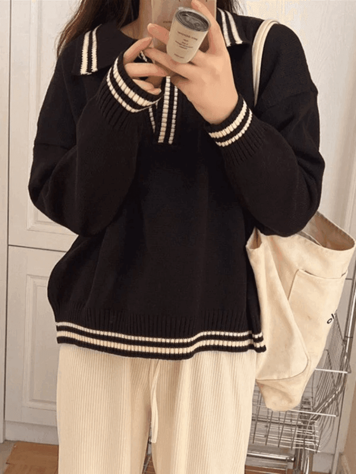 Levoire | Sweat-Shirt À Col Contrasté