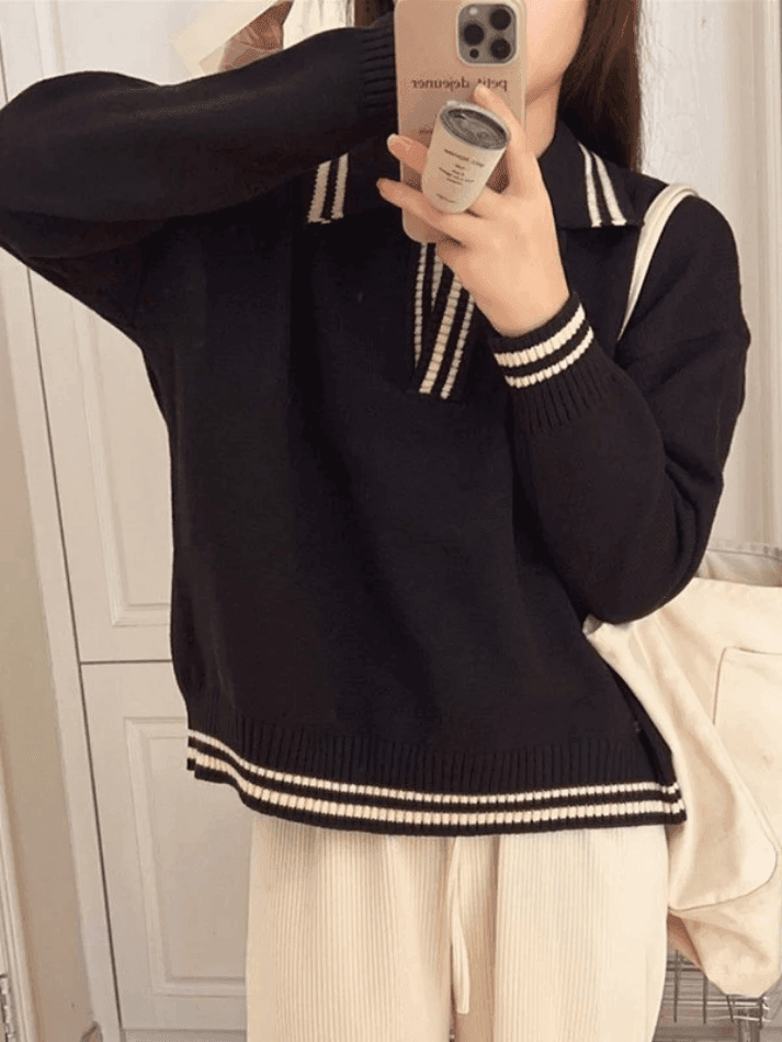 Levoire | Sweat-Shirt À Col Contrasté