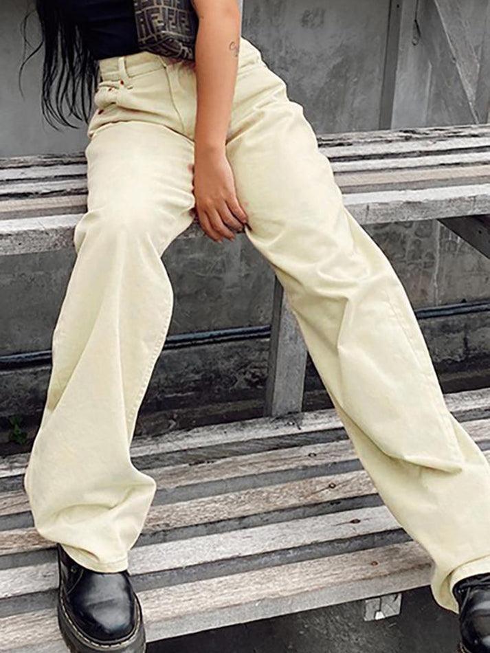 Levoire | Pantalon En Velours Côtelé À Jambe Droite