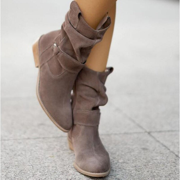 Levoire | Bottes Cheville À Talon Plat Et Fermeture Éclair Gris (Encore 8 Disponibles)