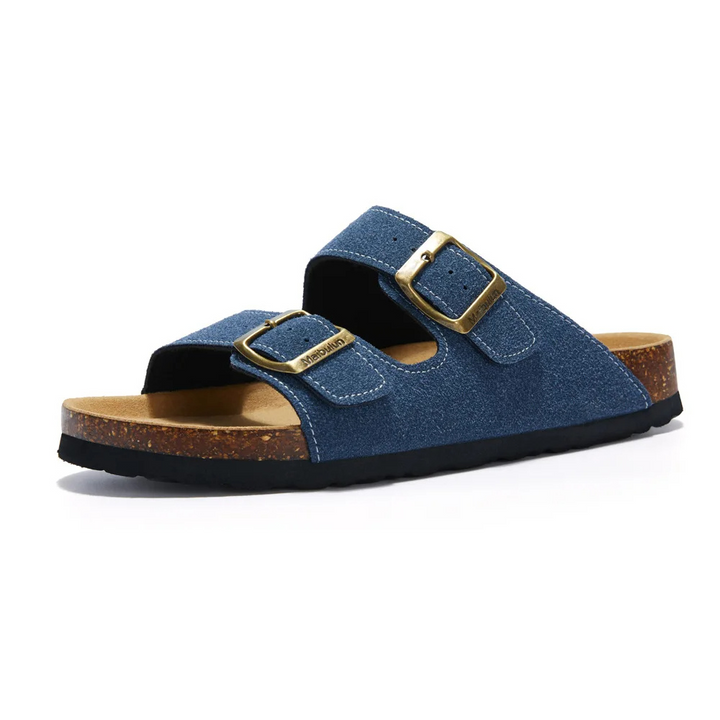 Levoire | Ortho Comfort Sandales Semelles En Liège Bleu