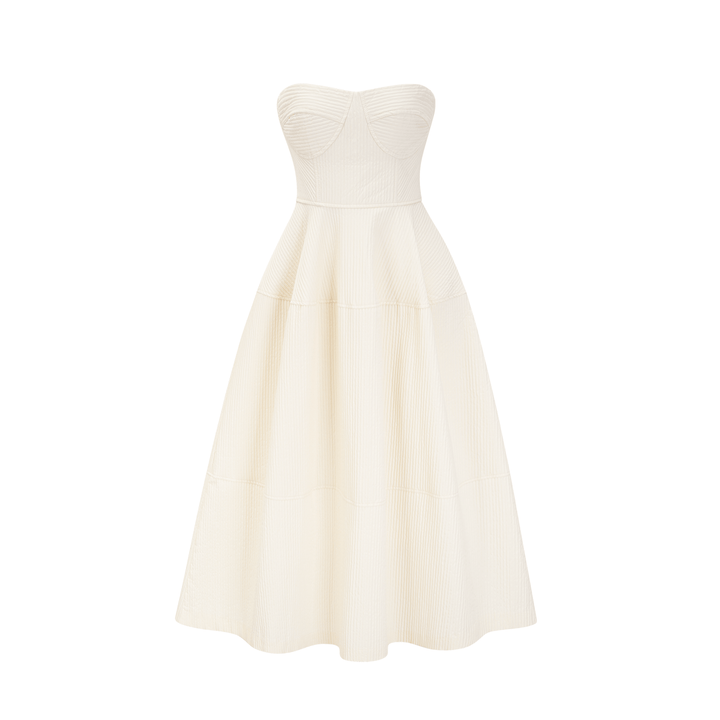 Levoire | Bustier Style Robe Midi Plissée