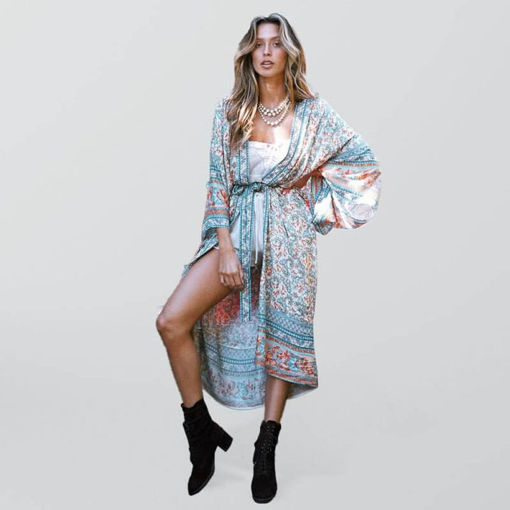 Levoire | Cardigan en coton à imprimé Vacances Détente Chemise de plage Druck 1 F