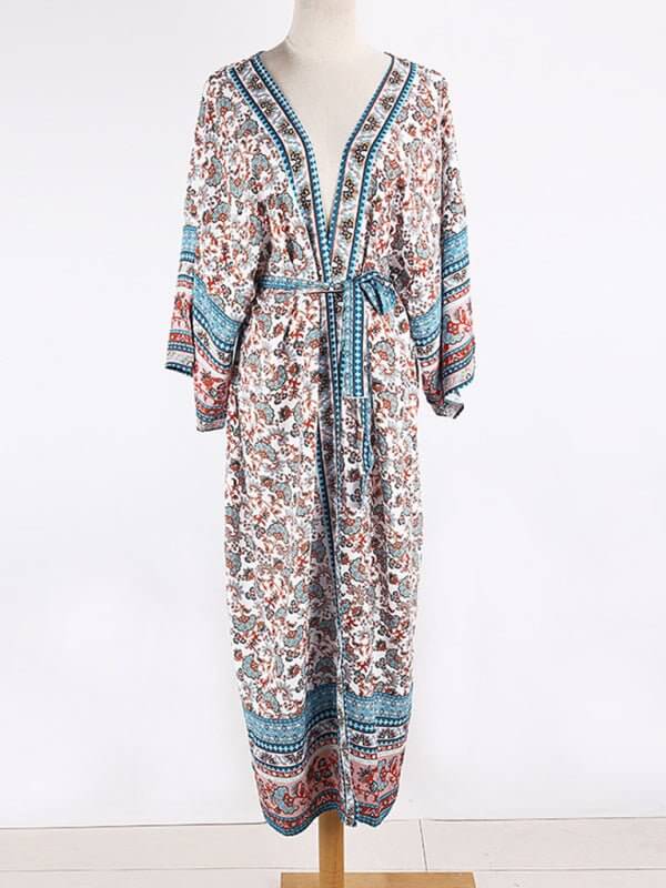 Levoire | Cardigan en coton à imprimé Vacances Détente Chemise de plage
