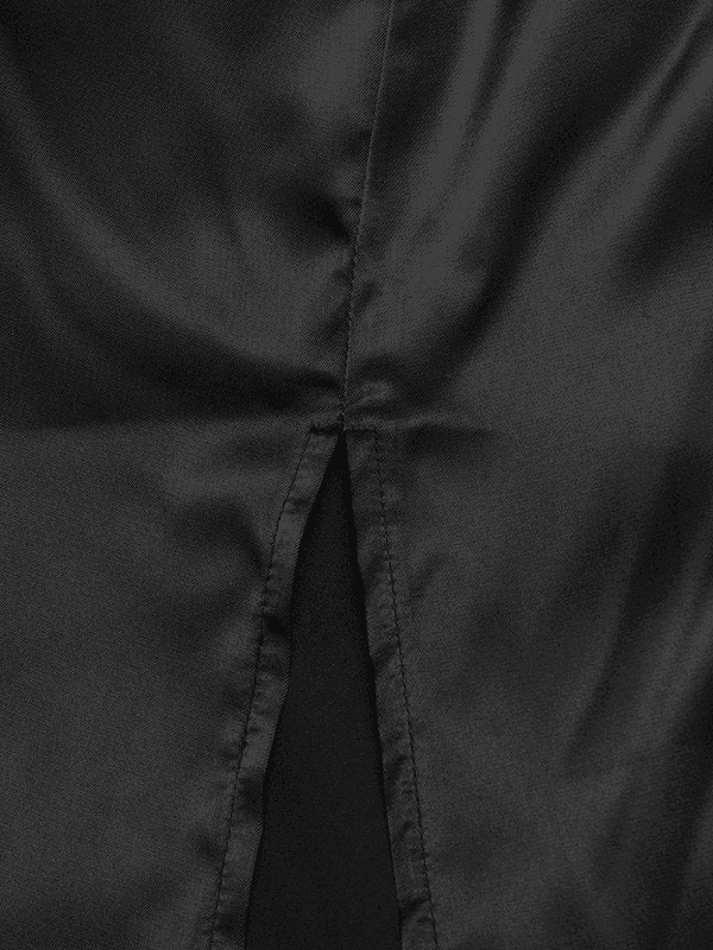 Levoire | Robe Maxi Satin À Encolure Bateau Fendue