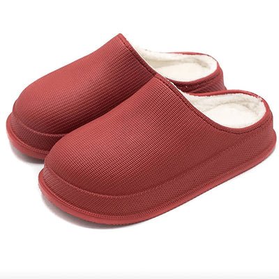 Levoire | Pantoufles Chaudes En Matériau Doux érable rouge