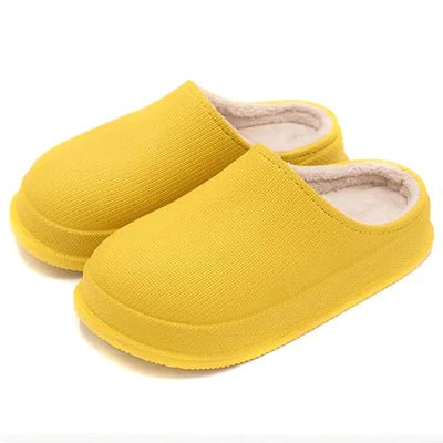 Levoire | Pantoufles Chaudes En Matériau Doux Jaune citron