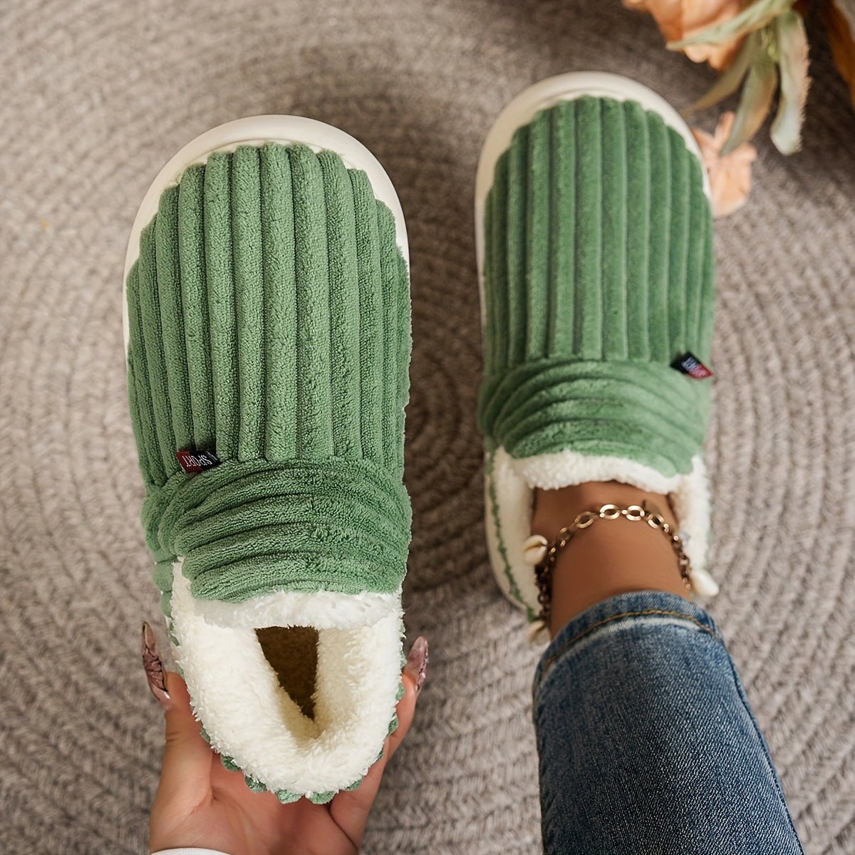 Levoire | Chaussons Pour Femmes Confortables Vert