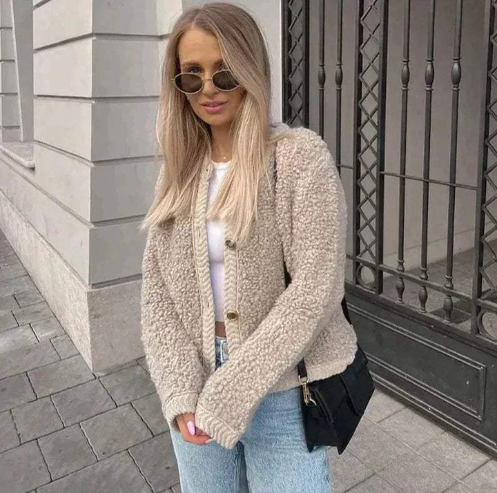 Levoire | Veste Femme Boutons Confort Occasion Beige