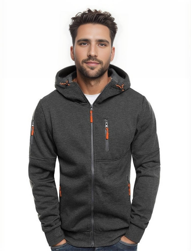 Levoire | Veste De Sport Pour Hommes Avec Capuche Gris foncé