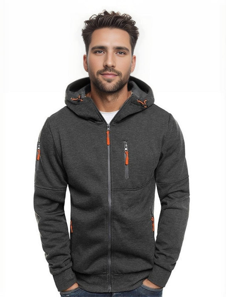 Levoire | Veste De Sport Pour Hommes Avec Capuche Gris foncé