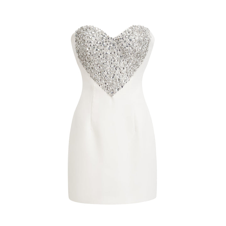 Levoire | Robe Mini Off Shoulder Embellie Blanc
