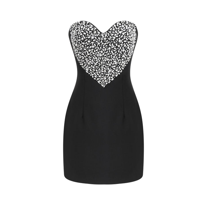 Levoire | Robe Mini Off Shoulder Embellie Noir
