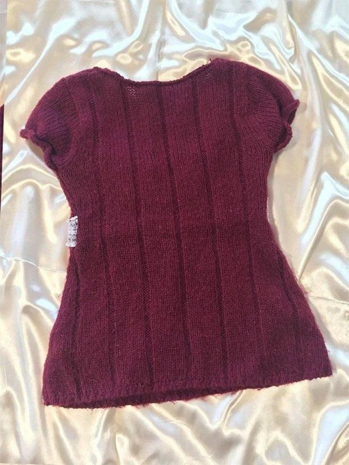 Levoire | Haut En Tricot À Câble Avec Broderie En Dentelle