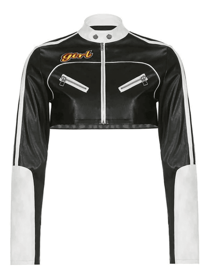 Levoire | Veste En Cuir Patchwork Courte