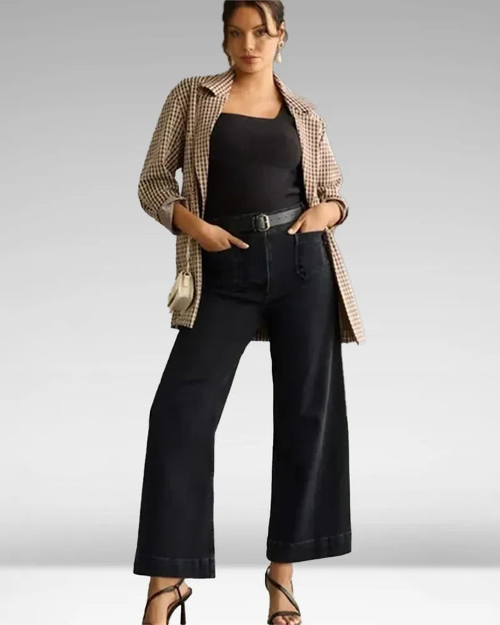 Levoire | Femmes Jeans raccourci Noir