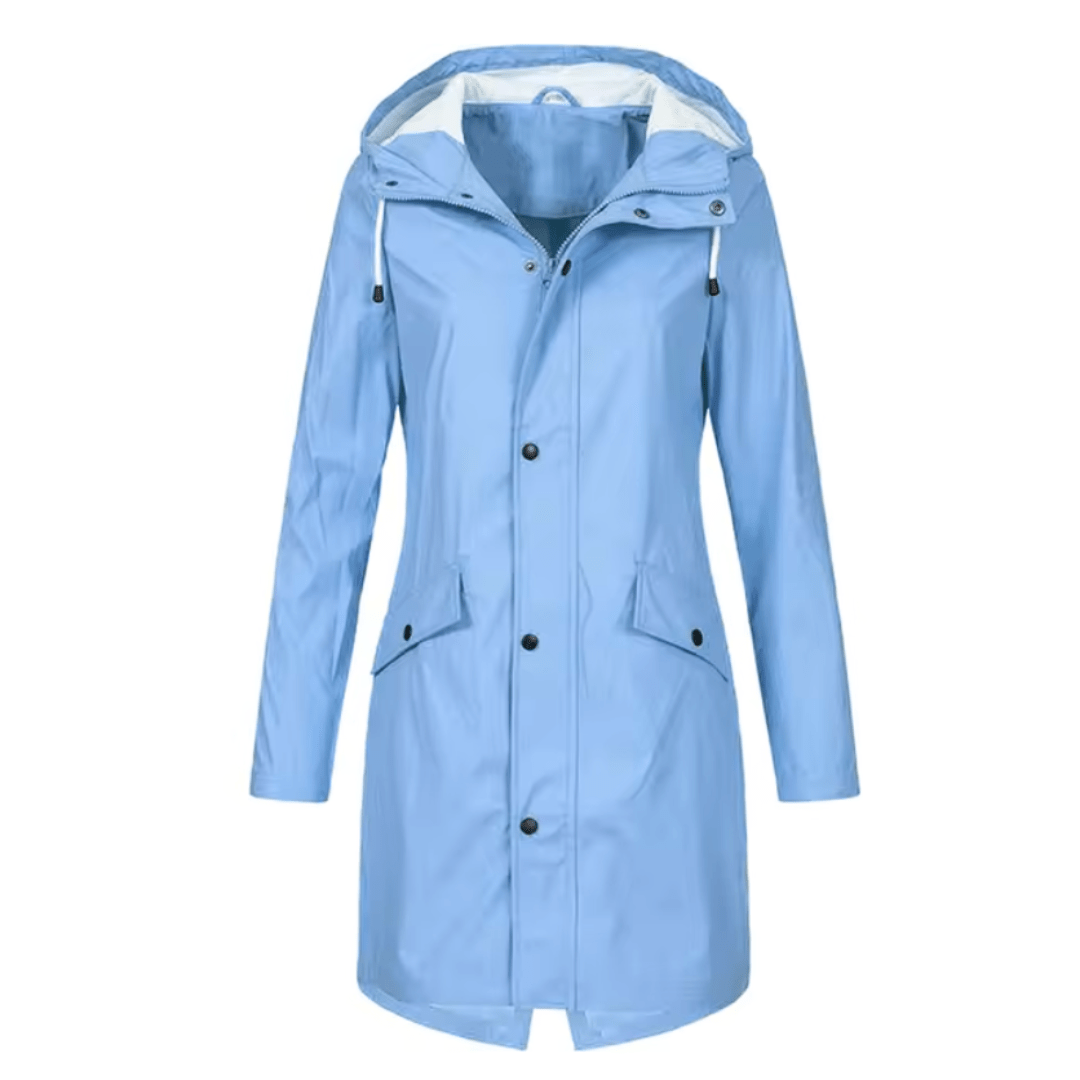 Levoire | Veste Pluie Femme Capuche Confortable Bleu ciel