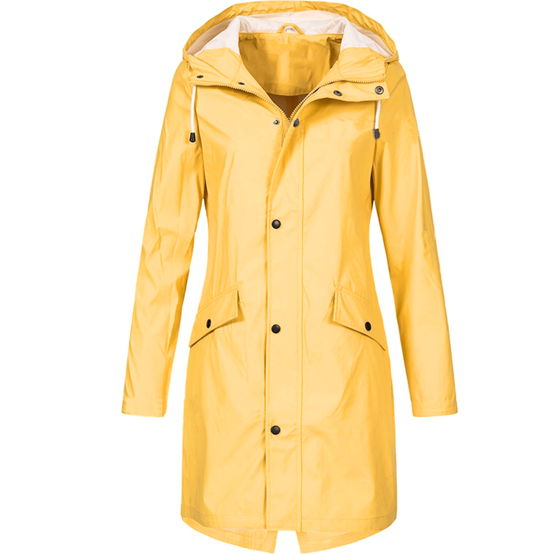 Levoire | Veste Pluie Femme Capuche Confortable Jaune