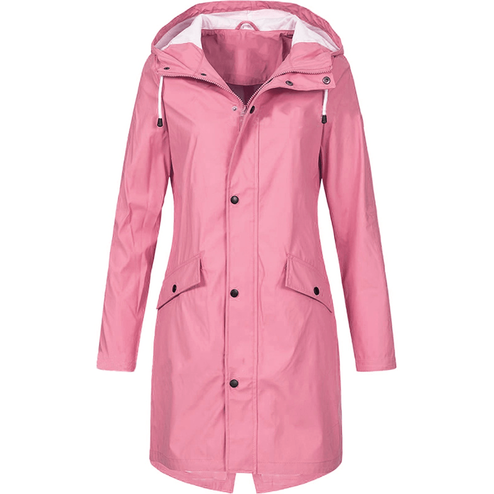 Levoire | Veste Pluie Femme Capuche Confortable Rosa