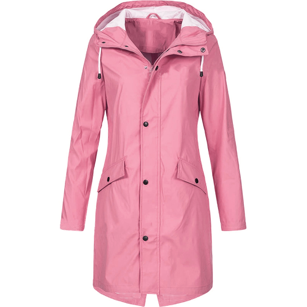 Levoire | Veste Pluie Femme Capuche Confortable Rosa