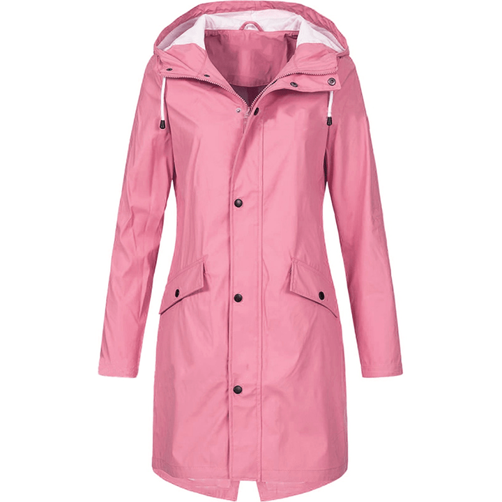 Levoire | Veste Pluie Femme Capuche Confortable Rosa