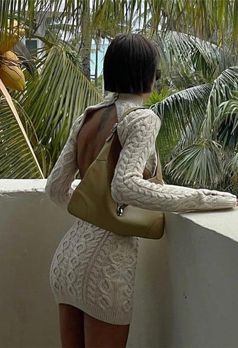 Levoire | Pull À Encolure Dos Découpée Robe Midi