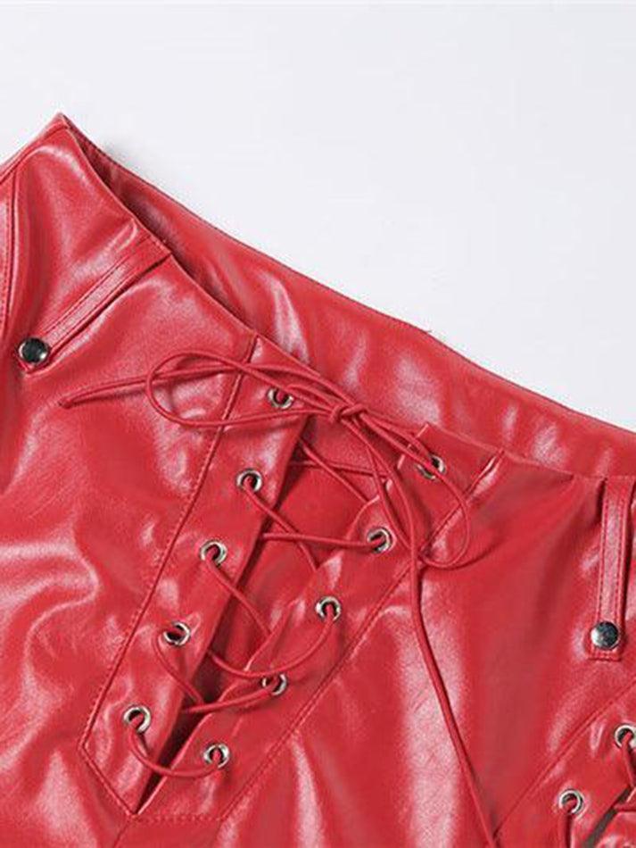Levoire | Pantalon En Pu Avec Lacets Découpés