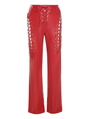 Levoire | Pantalon En Pu Avec Lacets Découpés