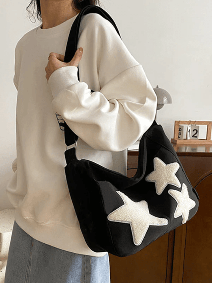 Levoire | Sac Bandoulière À Imprimé Étoiles Mignon Noir Taille unique